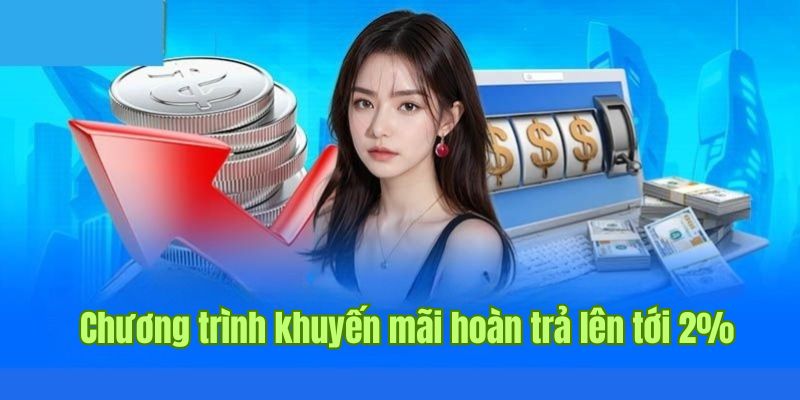 Hoàn trả mỗi ngày siêu hậu hĩnh với tỷ lệ áp dụng lên đến 2%